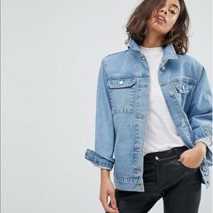 ASOS Petite Denim Girlfriend Jacket oversized